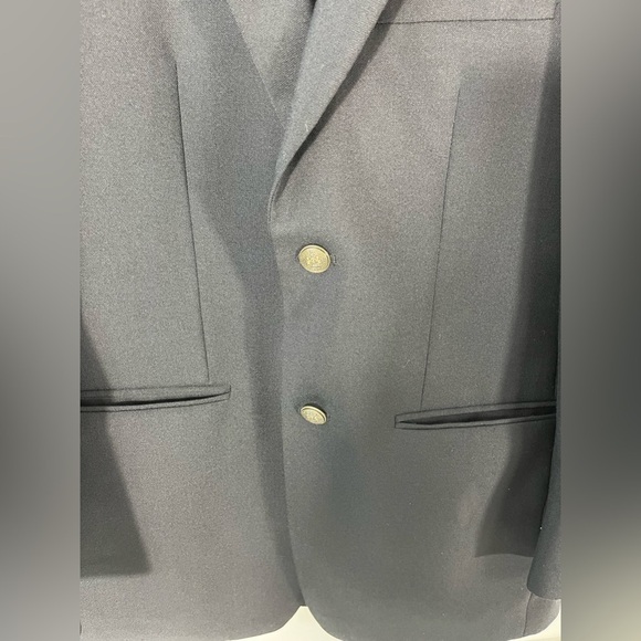 Joseph Feiss Sz 36S Classic Fit Wool Blend 2 Button Gold Blazer Sport Coat Black - Picture 3 of 11